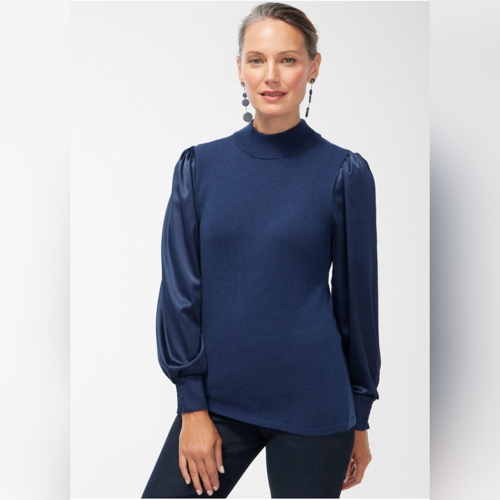 NWOT XXL (4) Chicos Knit Woven Mix Pullover